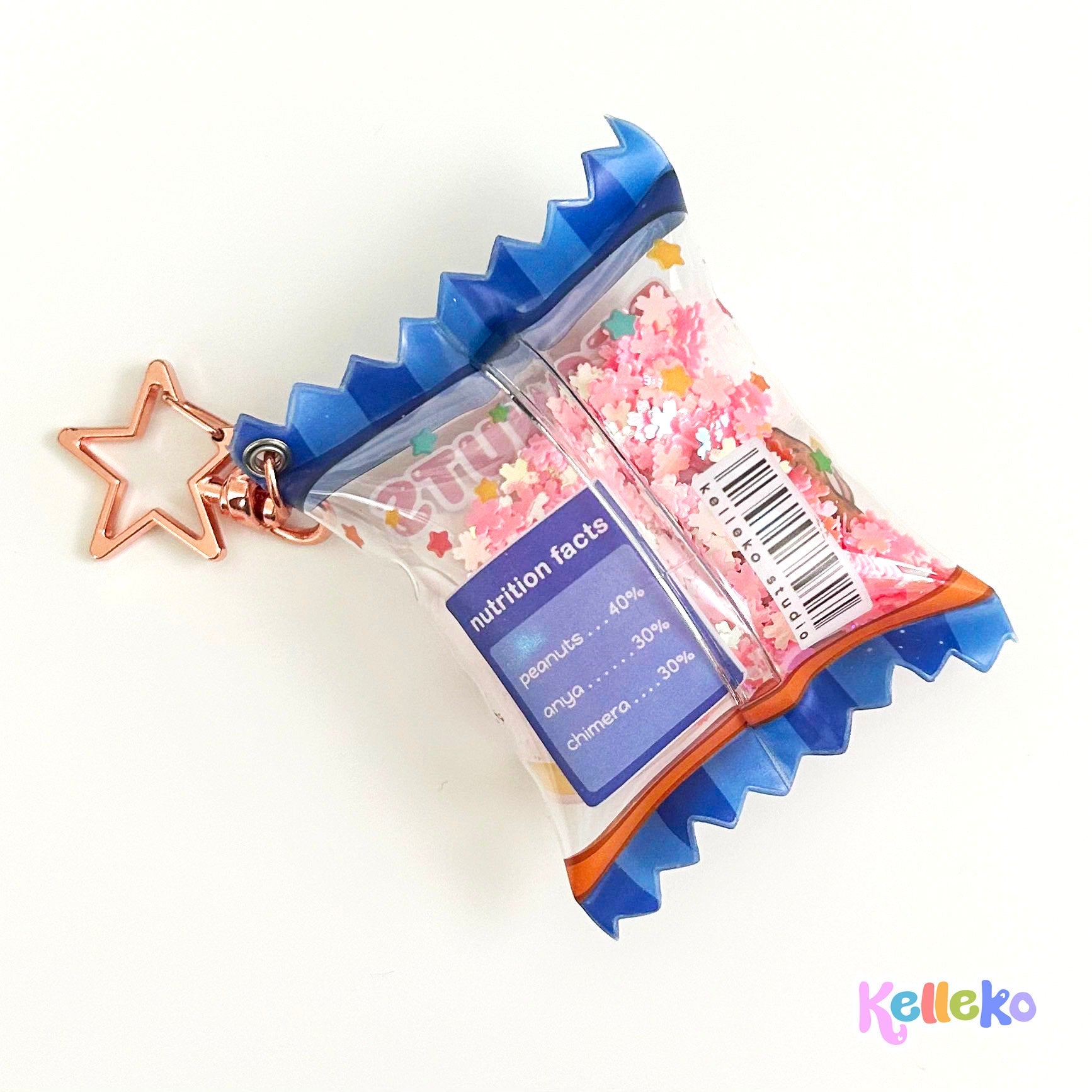 Anya Peanut Bag Shaker Keychain - Starlight Anya, Candy Keychain, Spy Forger Family, sxf charm