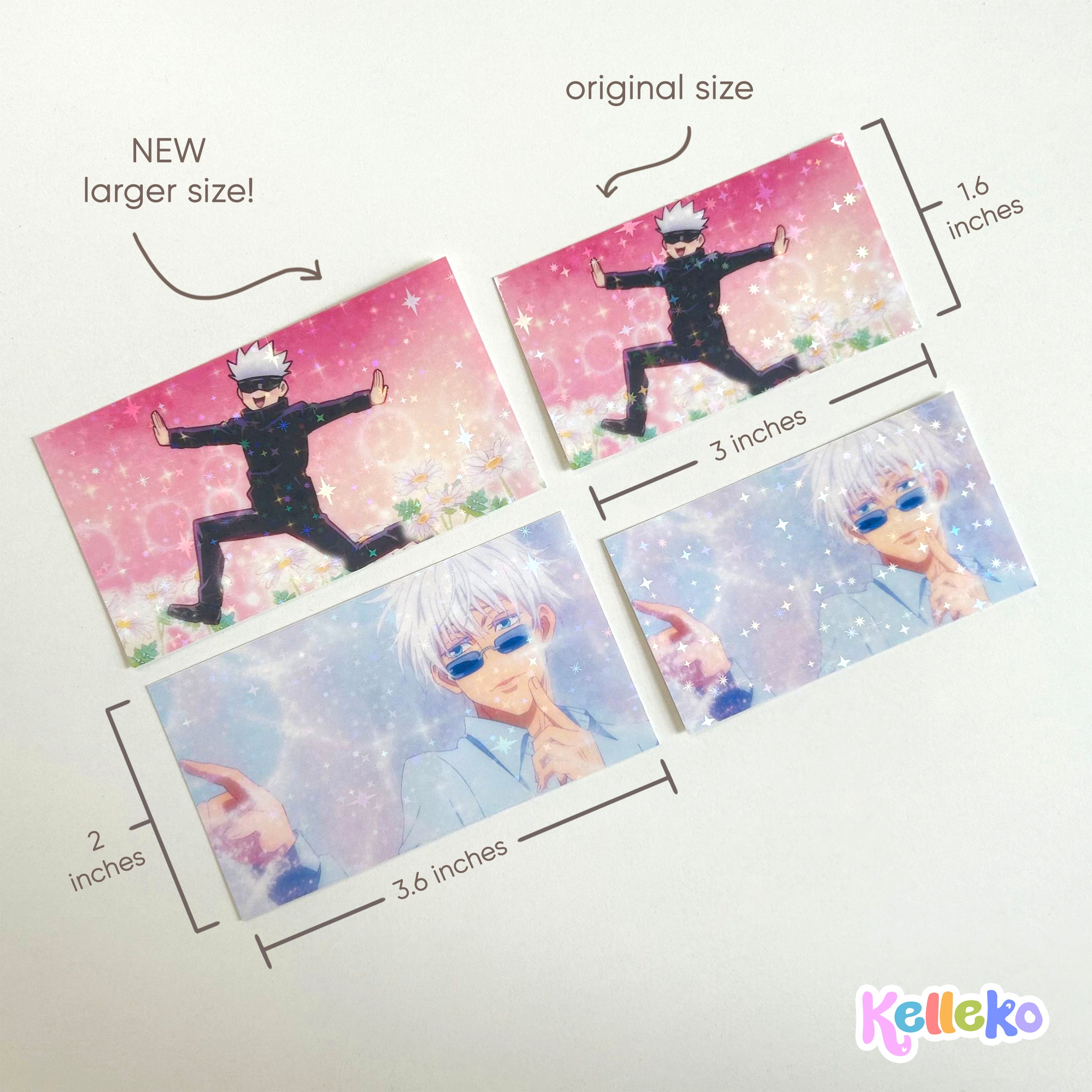 Gojo Funny Stickers HOLOGRAPHIC Set - Anime meme, JJK, Sorcerer, Satoru, Jujutsu