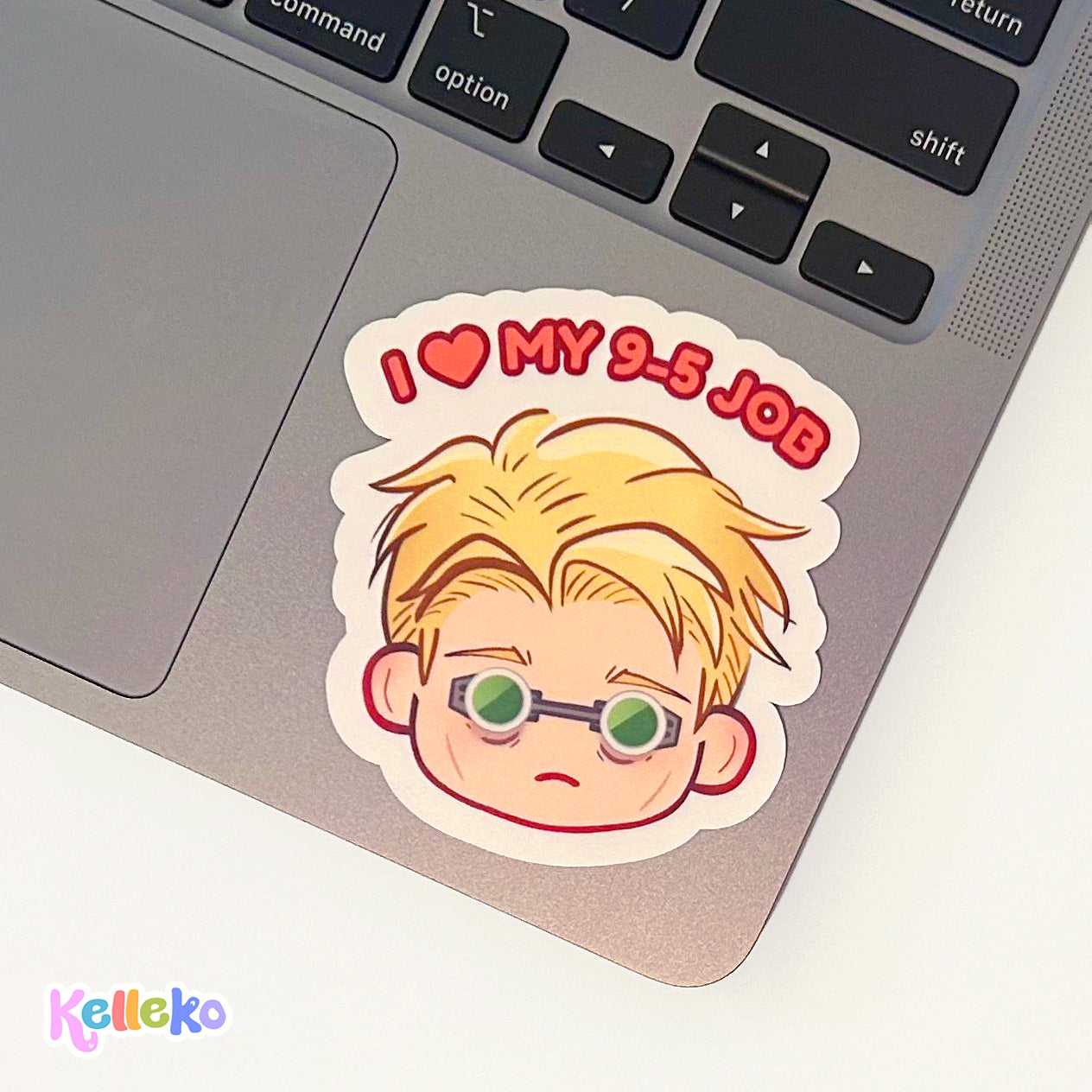 JJK Nanami Work Sticker, Corporate Life "I love my 9-5", Anime Sorcerer, Satoru, Jujutsu, Kento, Anime Meme