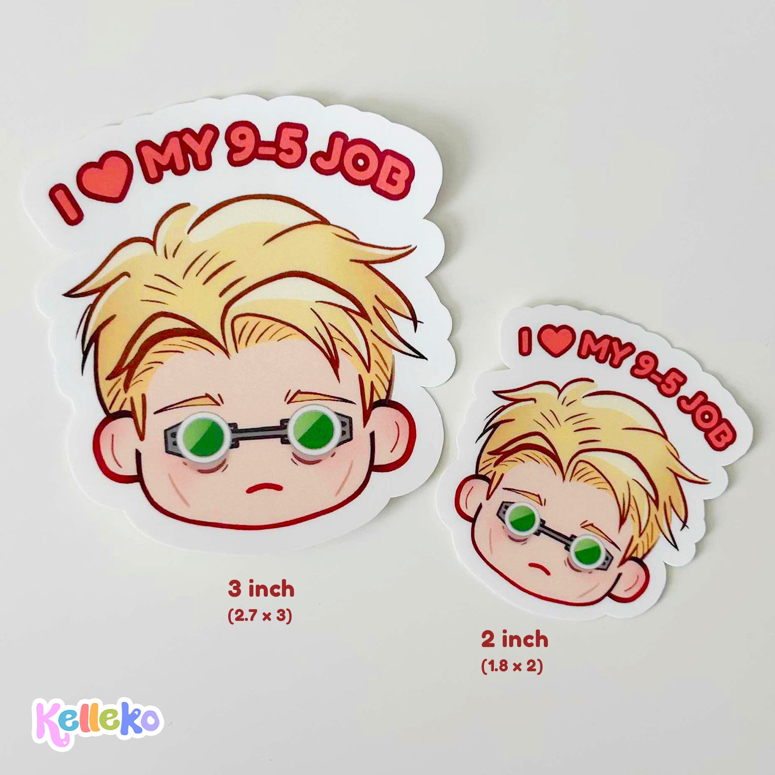 JJK Nanami Work Sticker, Corporate Life "I love my 9-5", Anime Sorcerer, Satoru, Jujutsu, Kento, Anime Meme